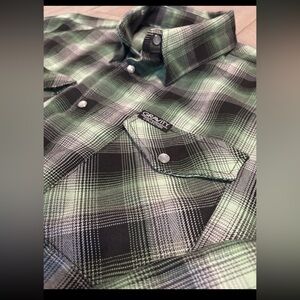 DIXXON Men's Gravity Coffee Plaid Flannel-Limited Edition NWOT